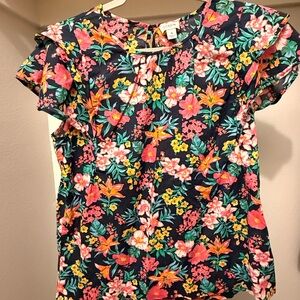 J. Crew Factory Vibrant Floral Blouse